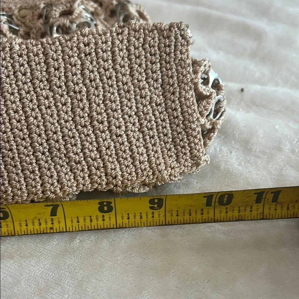 Vintage Elegant Crochet Lace Handbag With Soda Can Tabs